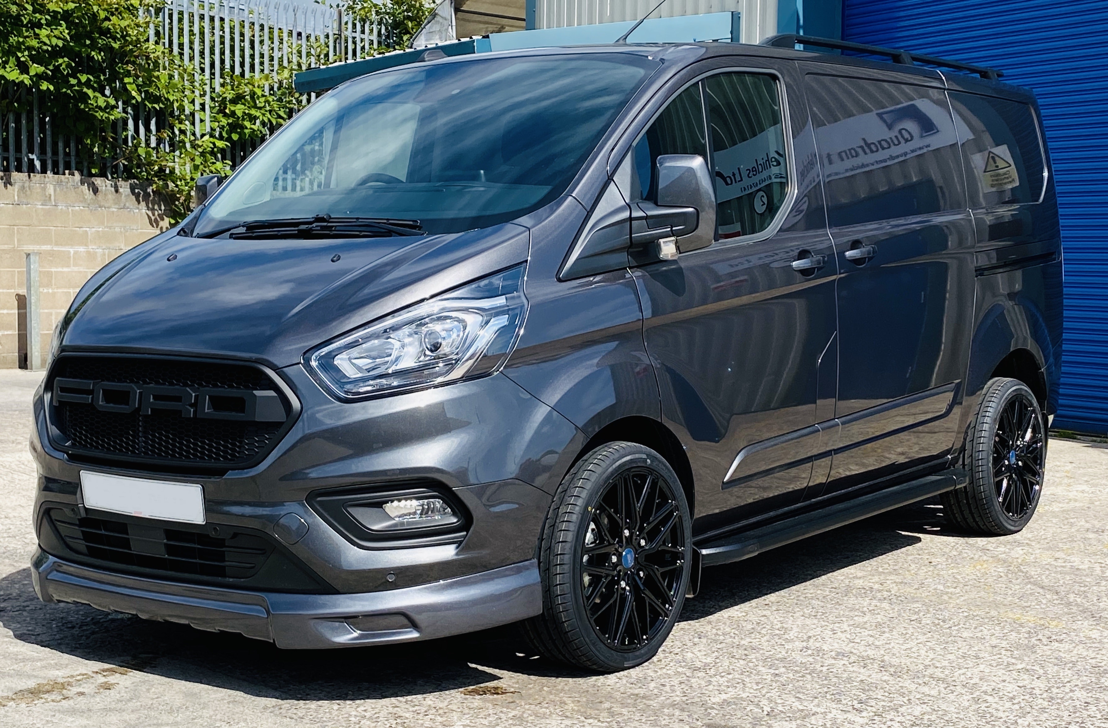 Magnetic Grey Transit Custom Q Sport Lwb Double Cab 185ps Automatic with Ford grille by Quadrant Vehicles
