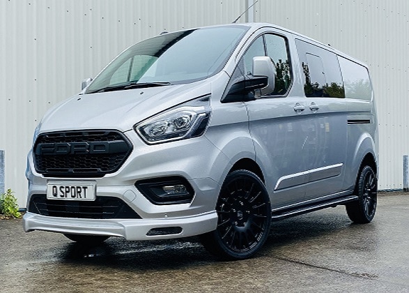 Silver Grey Ford Transit Custom Double Cab Q Sport Trail 185ps Auto by Quadrant Vehicles