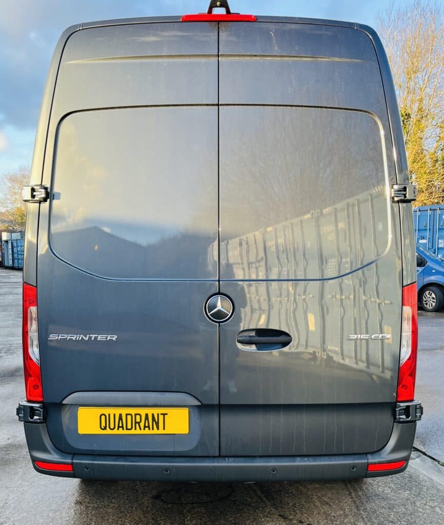 Mercedes Sprinter Back View by Quadrant Vehicles