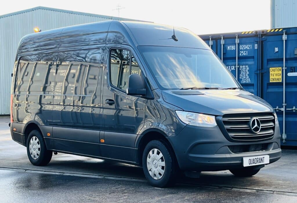 Mercedes Sprinter Front Right Side View by Quadrant Vehicles